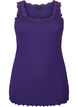Top with lace trim, Purple, Packshot image number 0