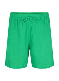 Cotton muslin shorts with pockets, Jolly Green, Packshot
