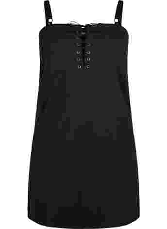Form-fitting dress with cord detail