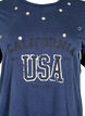 T-shirt with eyelets and print, Navy Washed , Packshot image number 2