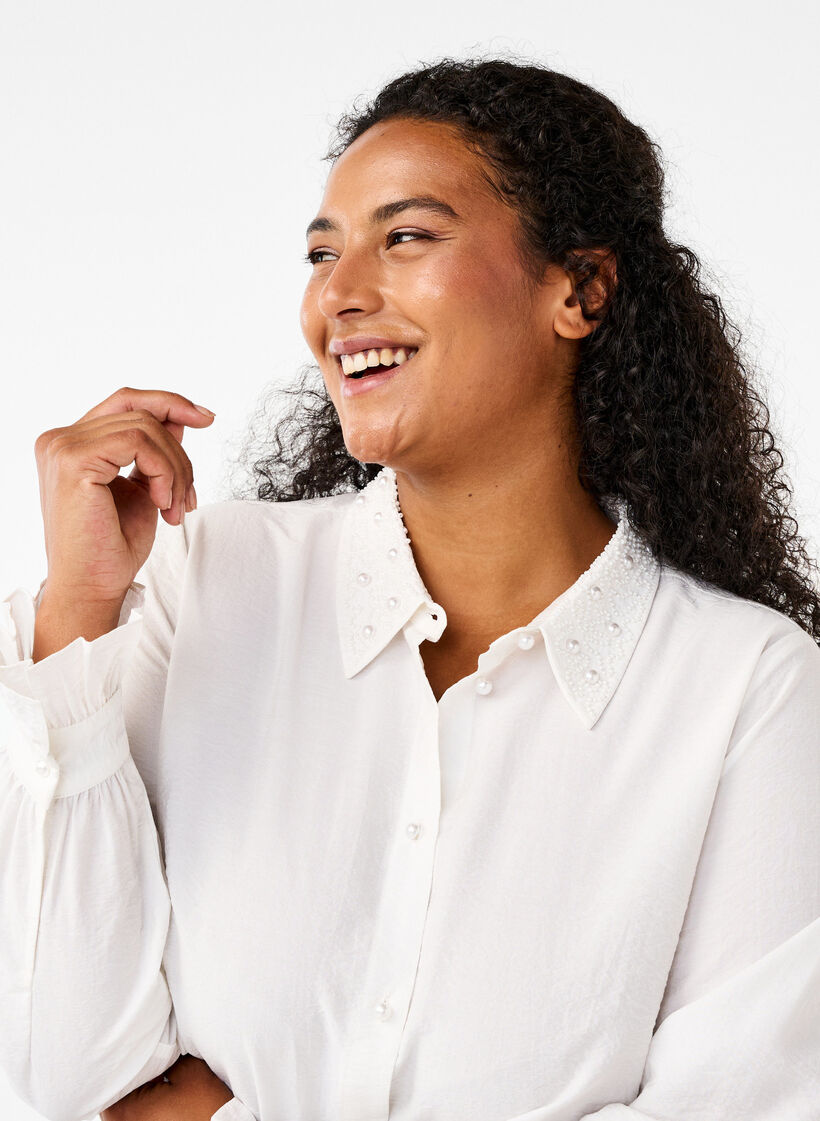 Shirt with pearls, Snow White, Model image number 2