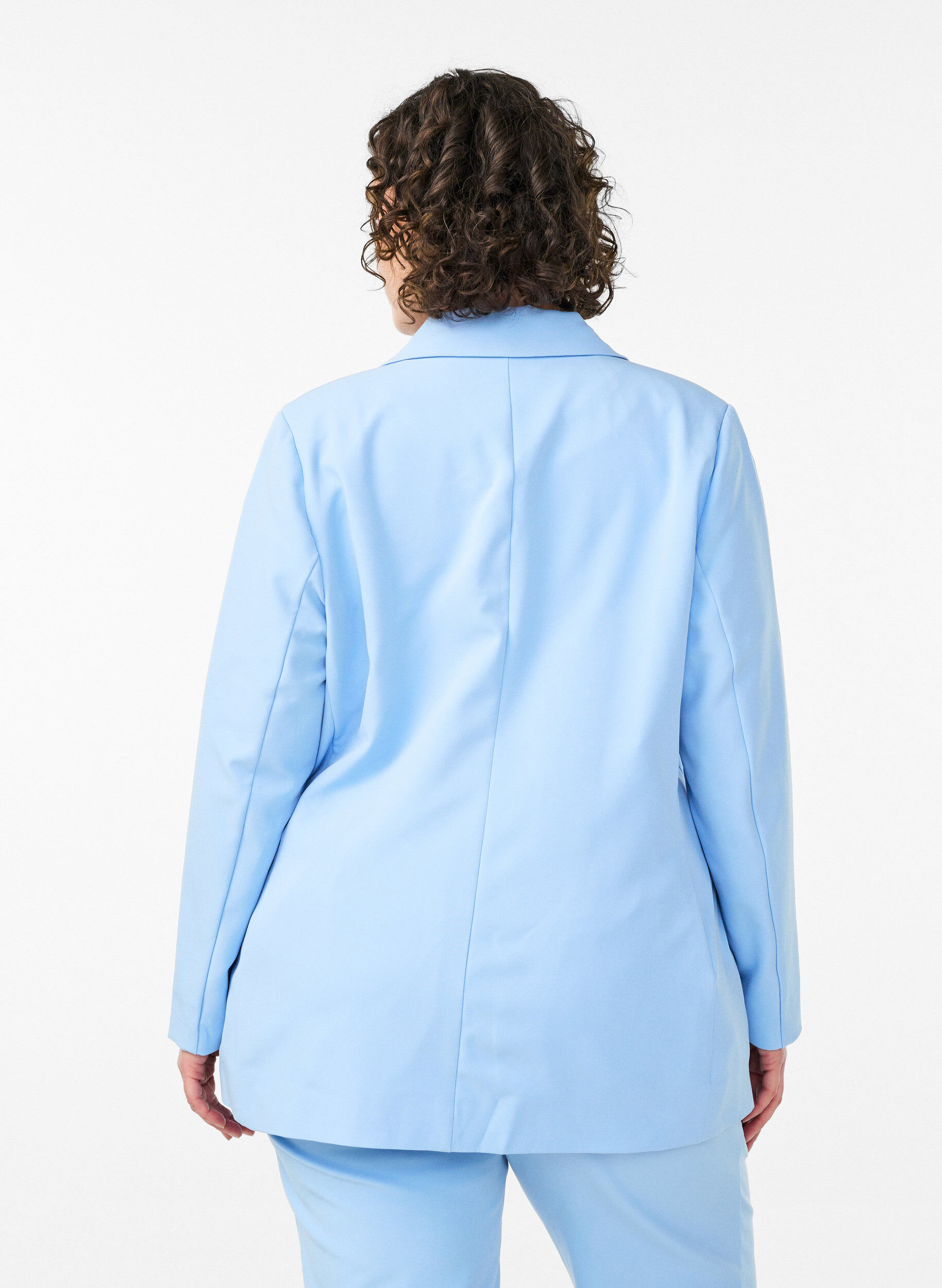 ZizzifashionClassic blazer with button fastening, Light Blue, Model image number 2