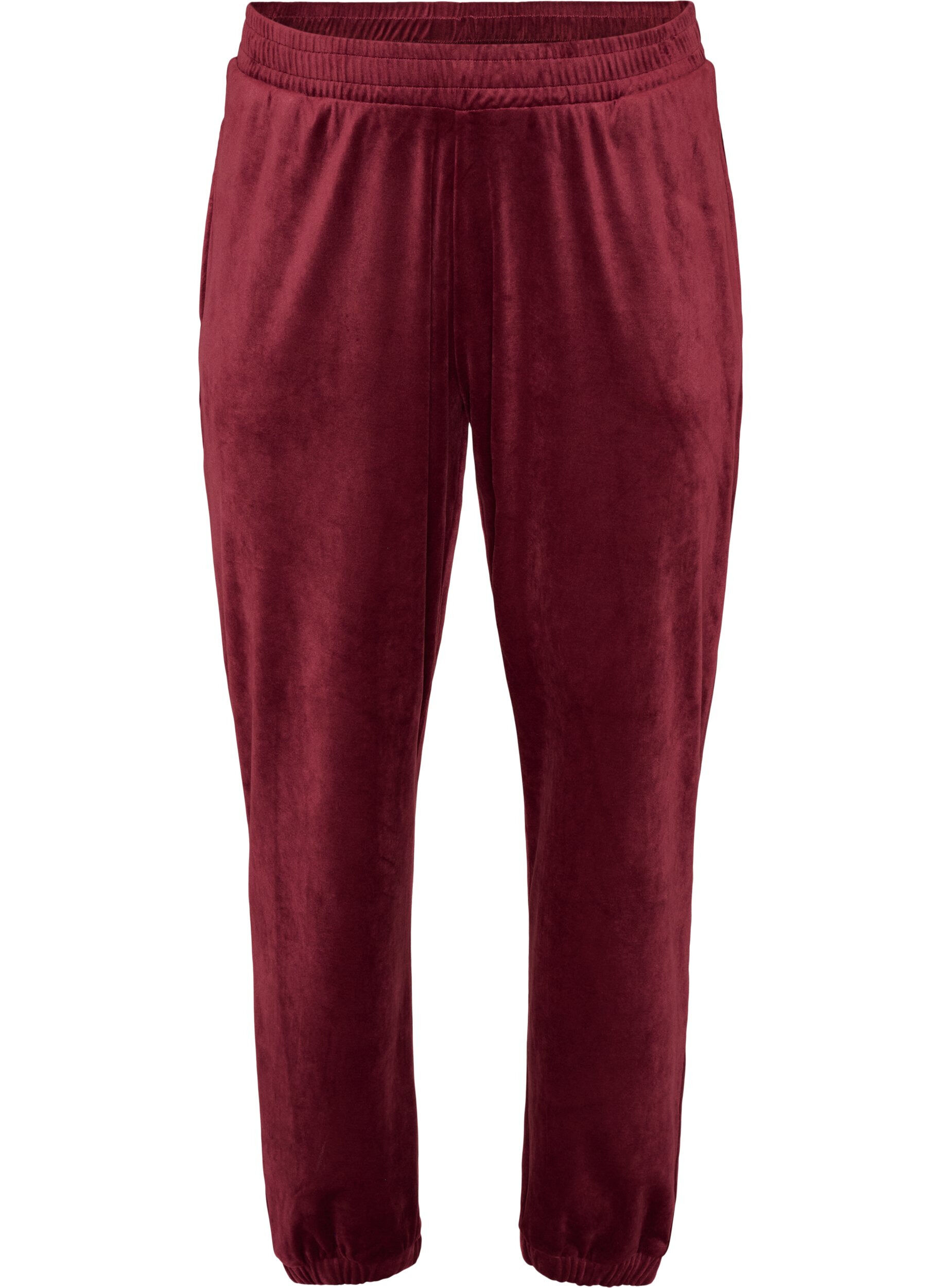 Loose velour trousers