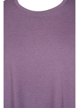 Melange t-shirt nightdress with short sleeves, Vintage Violet Mel., Packshot image number 2