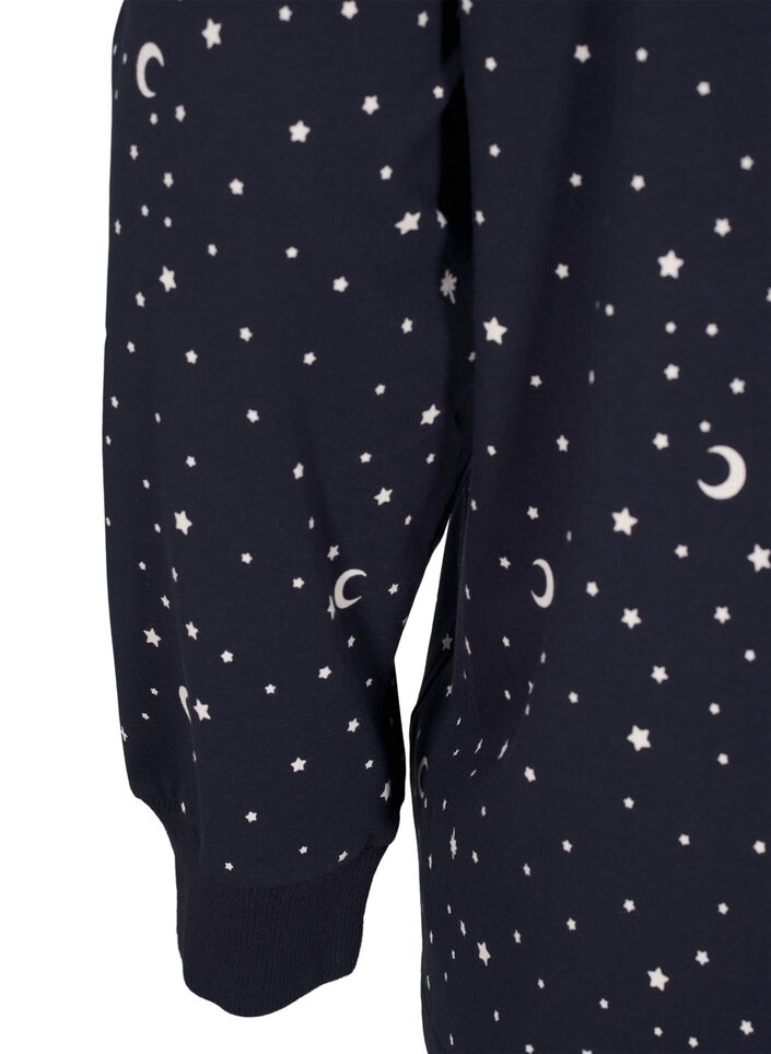 Night blouse with a print, Night Sky AOP, Packshot image number 3