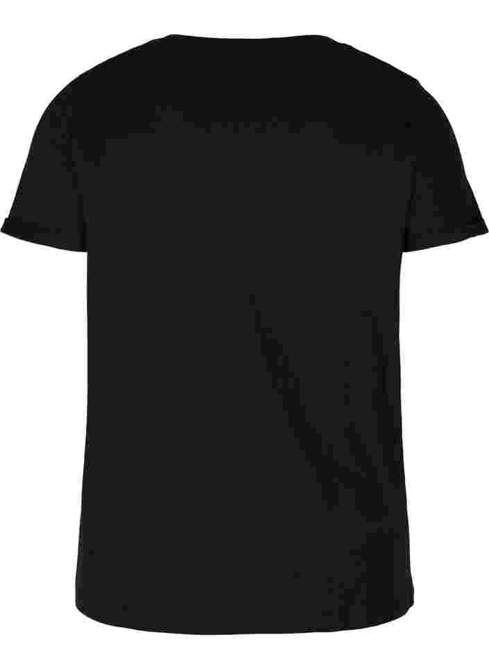 Sports t-shirt with print, Black Run, Packshot image number 1