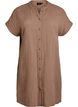 Long cotton muslin shirt, Brown, Packshot image number 0