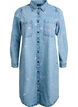 Denim dress with hearts and chest pockets, Light Blue, Packshot image number 0