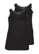 2-pack tops with lace trim, Black, Packshot image number 0