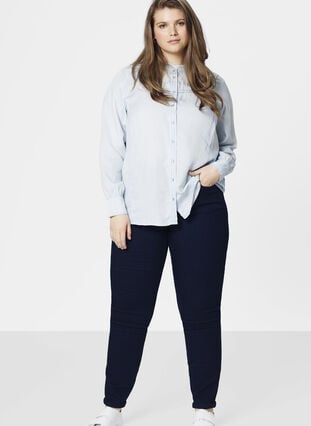 High waist super slim Amy jeans, Dark blue, Model image number 1