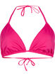 Solid color triangle bikini top, Pink, Packshot image number 0