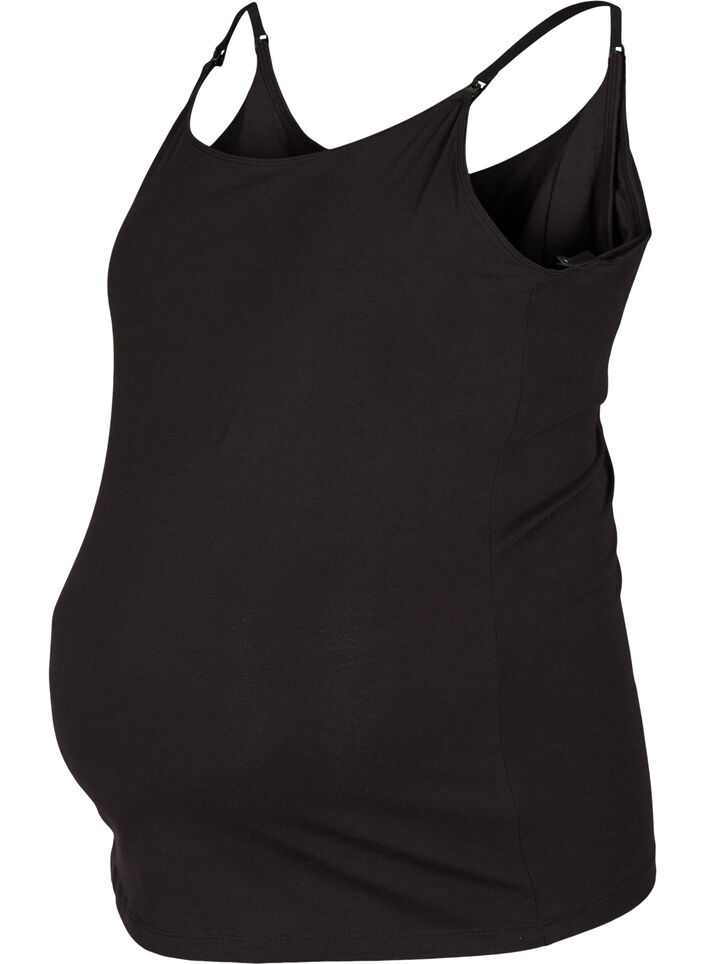 Maternity top with breastfeeding function, Black, Packshot image number 0
