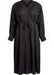 Midi dress with button fastening and tie-belt, Black, Packshot image number 0