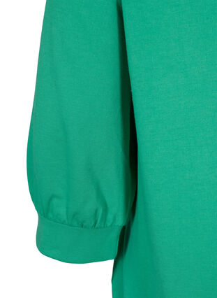 Sweater blouse with rounded neckline and 3/4 sleeves, Mint, Packshot image number 3