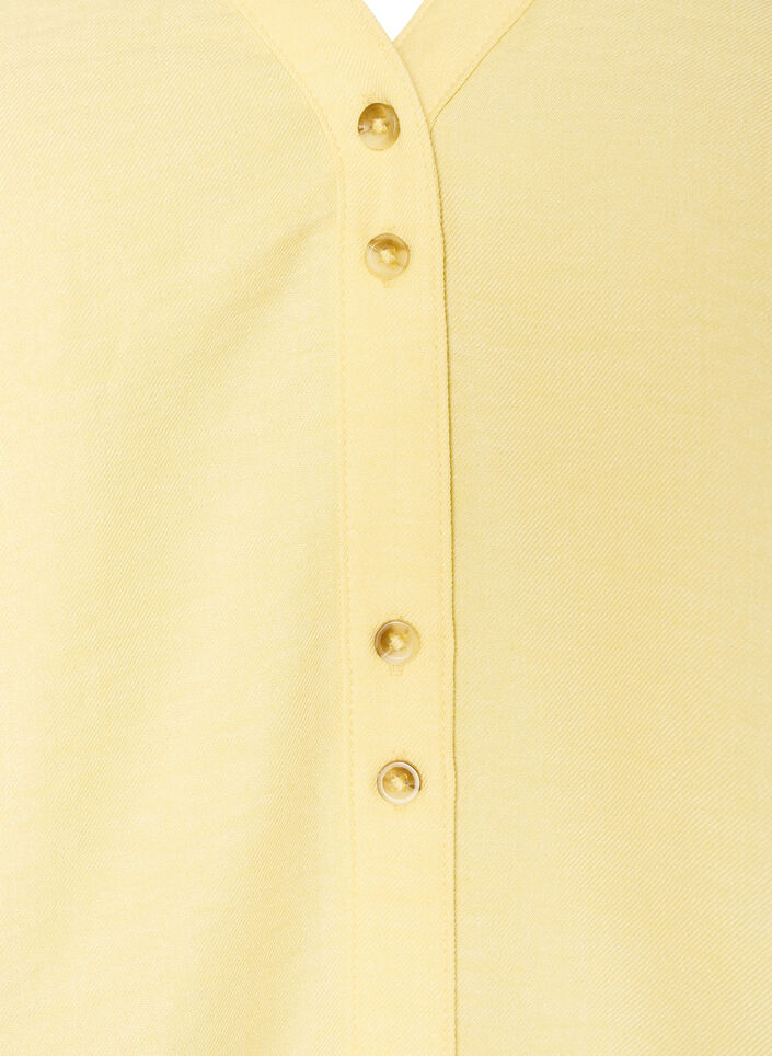 V-neck shirt blouse with short sleeves, Yellow, Packshot image number 2