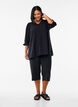 Tunic with 3/4 sleeves and a V-neck, Black, Model image number 1