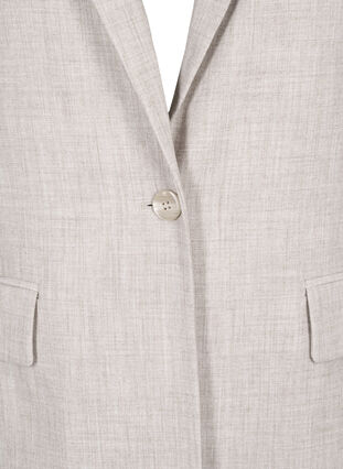 Melange blazer with button closure, String, Packshot image number 2