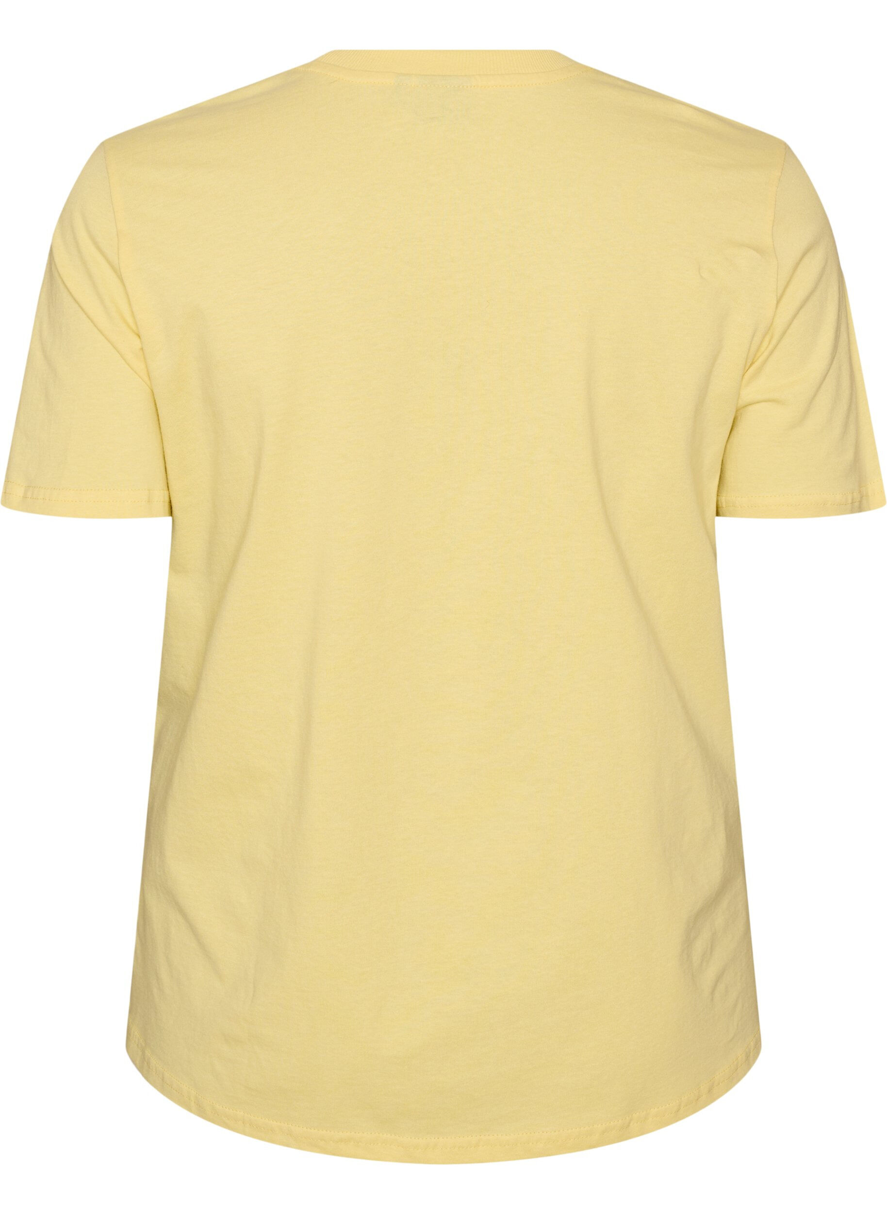 ZizzifashionCotton T-shirt with print, Yellow, Packshot image number 1