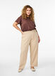Smock pants with linen, Beige, Model image number 0