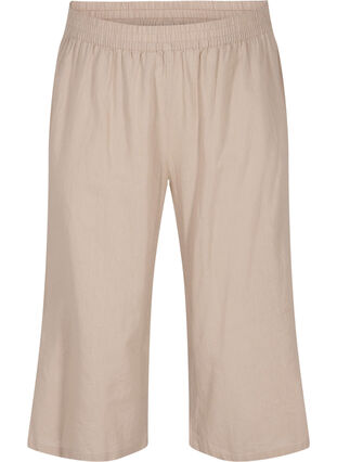 7/8 cotton blend pants with linen, Simply Taupe, Packshot image number 0