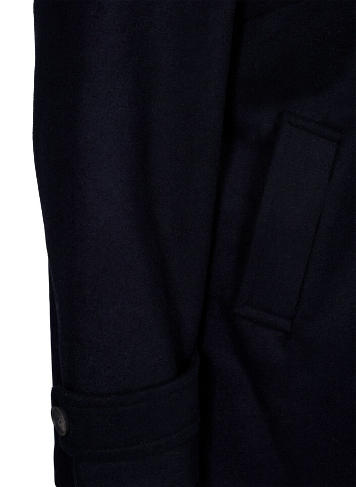 Short coat with double-breasted button closure, Blue, Packshot image number 3