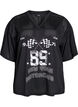 Sporty T-shirt with front print, Black, Packshot image number 0