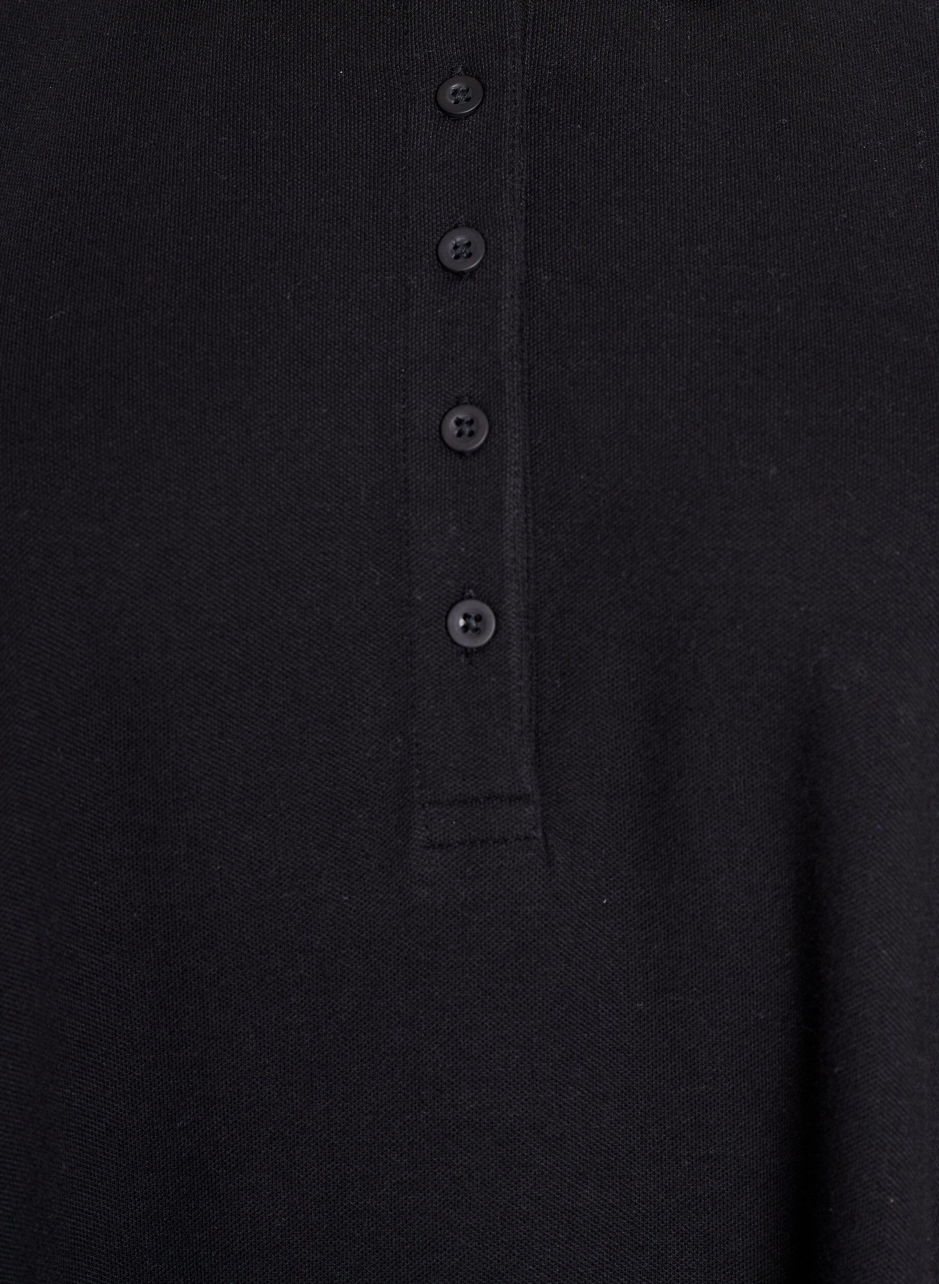 Zizzifashion Short A-line polo dress, Black, Packshot image number 2