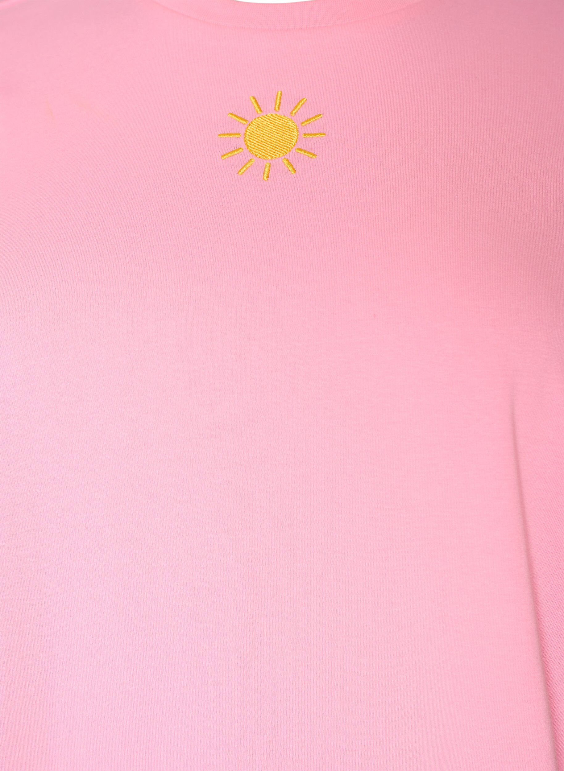 ZizzifashionOrganic cotton T-shirt with text motif, Pink, Packshot image number 2