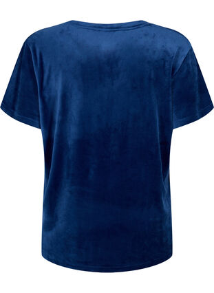 Velour T-shirt, Insignia Blue, Packshot image number 1