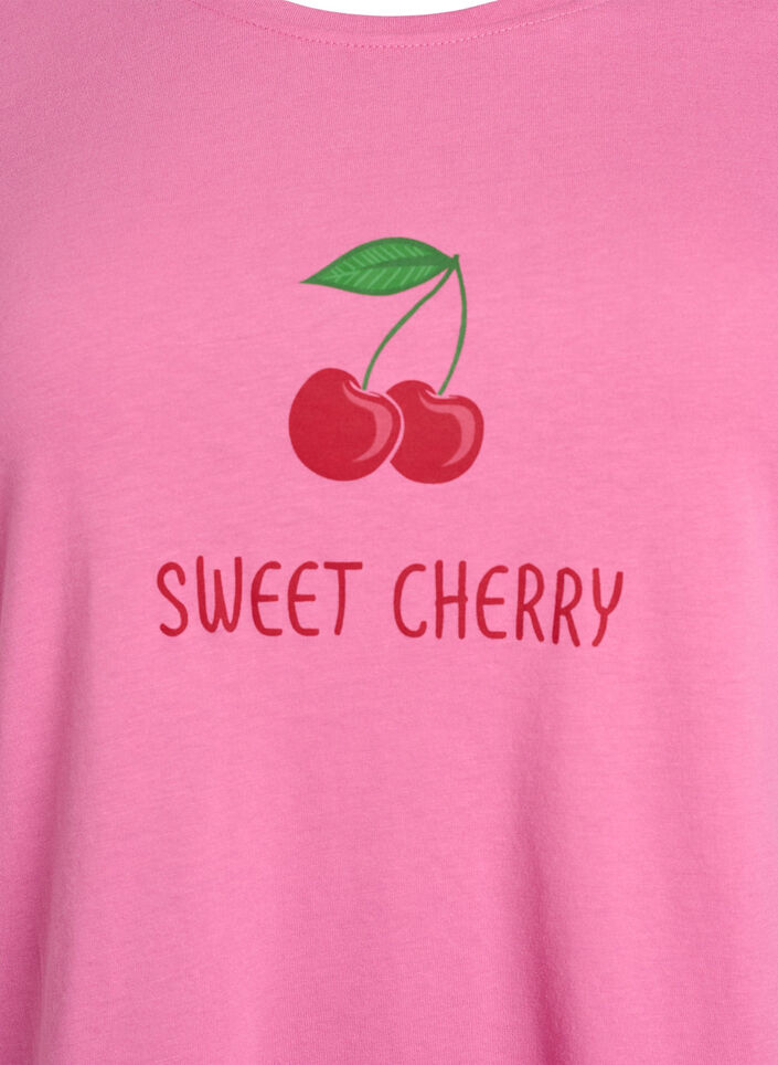 T-shirt with motif, Pink, Packshot image number 2