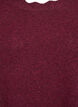 Knitted blouse with wavy edges, Dark Bordeaux, Packshot image number 2