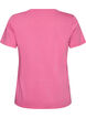 Organic cotton T-shirt with a varsity print and V-neck, Rose, Packshot image number 1