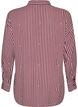 Nightshirt with stripes and hearts, Dark Bordeaux, Packshot image number 1