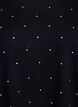 Loose knit blouse with rhinestones, Black, Packshot image number 2