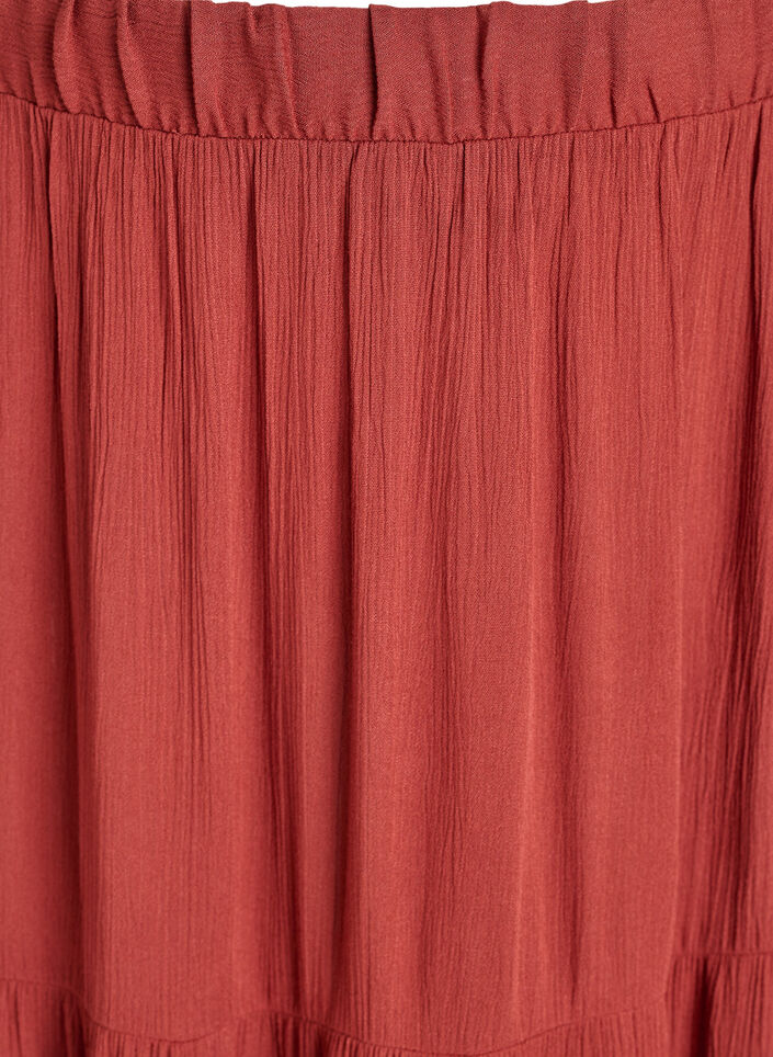 Long skirt with elasticated waist, Red, Packshot image number 2