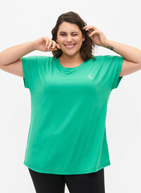 Short sleeved workout t-shirt, Mint, Model