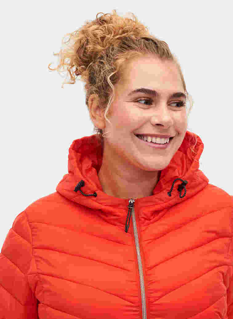 Lightweight jacket with hood, Fiery Red, Model image number 2
