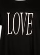 Oversize t-shirt with print, Black W. Love, Packshot image number 2
