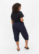 Loose cropped trousers in cotton, Blue, Model image number 2