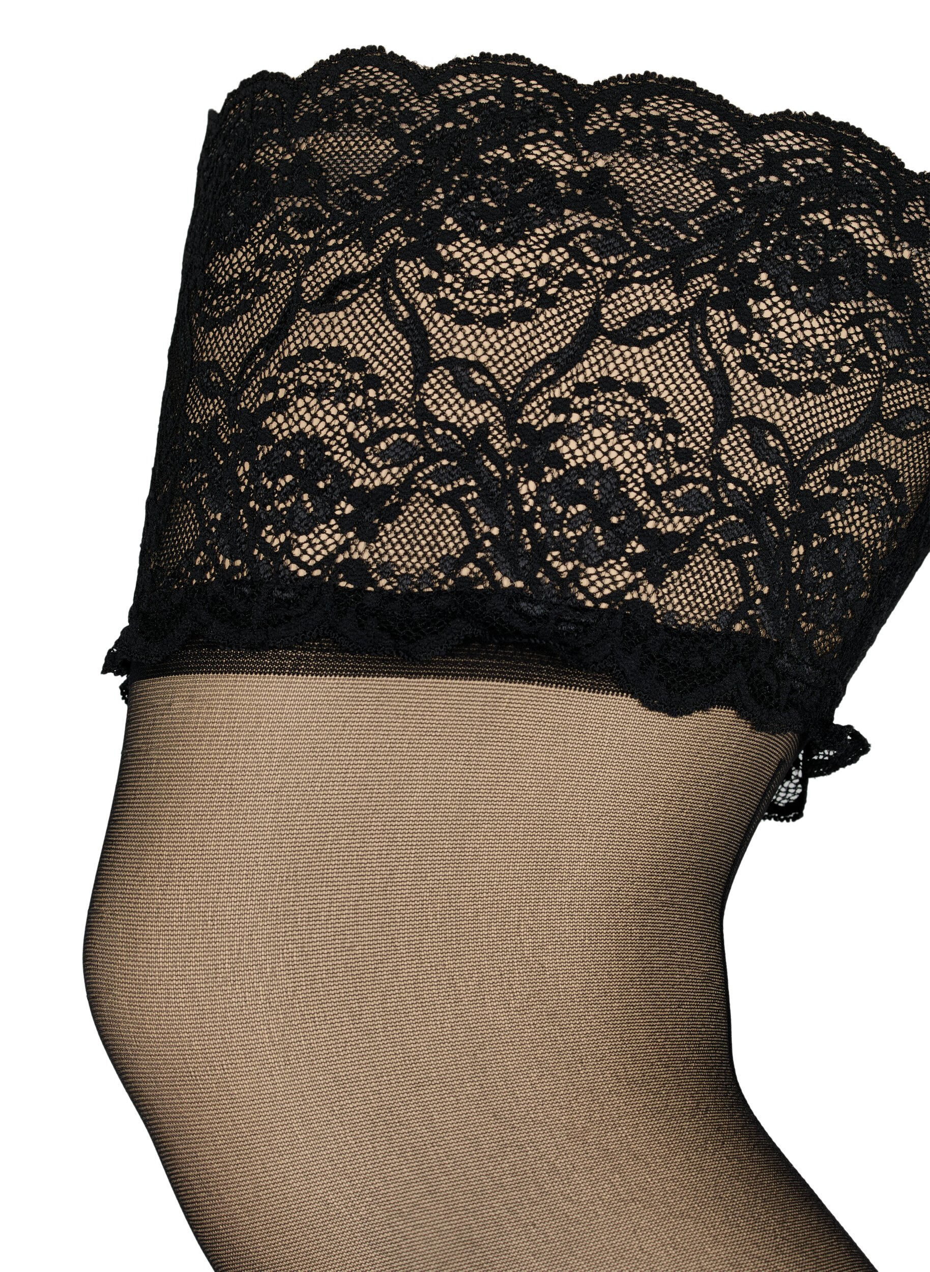 Zizzifashion Hold-up stockings in 20 denier, Black, Packshot image number 2