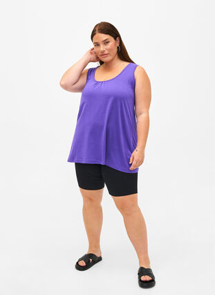 Top with a-shape and round neck, Ultra Violet, Model image number 2