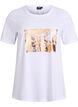 T-shirt with motif, White, Packshot image number 0