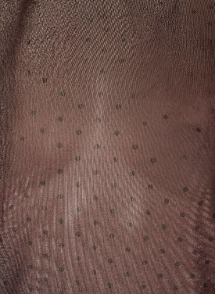 Mesh blouse with print, Brown, Packshot image number 2