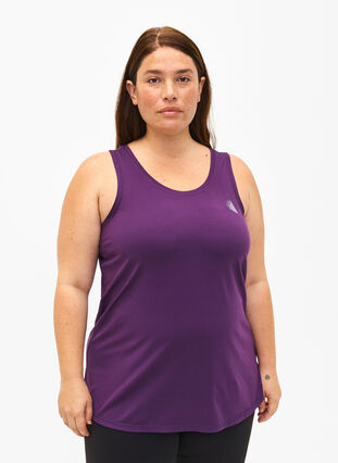 Training top with a round neck, Purple Pennant, Model image number 0