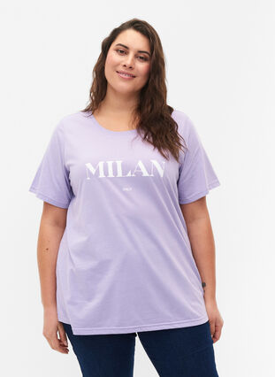 FLASH - T-shirt with motif, Lavender, Model image number 0