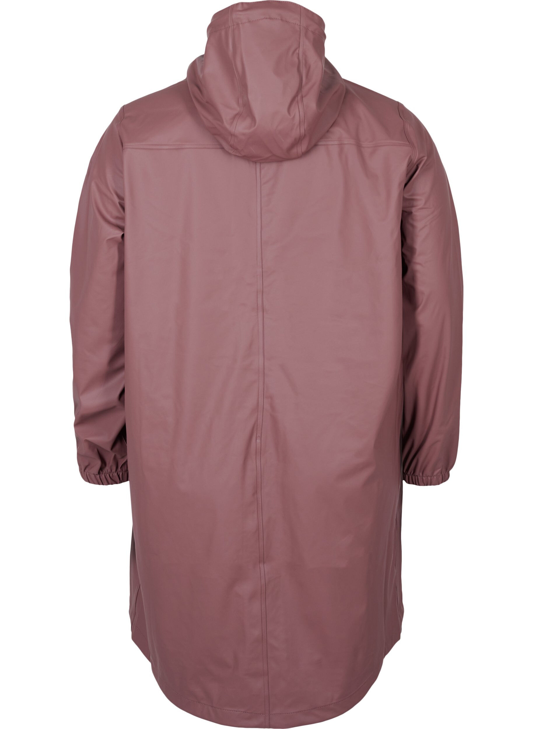 Zizzifashion Rain jacket with hood and button fastening, Rose Taupe, Packshot image number 1