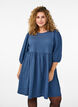 FLASH - Short dress with texture and 3/4 sleeves, Sargasso Sea, Model image number 0