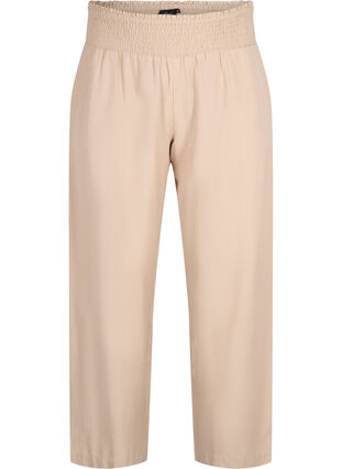 Smock pants with linen, Humus, Packshot image number 0