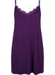 Viscose nightgown with lace trim, Purple, Packshot image number 0