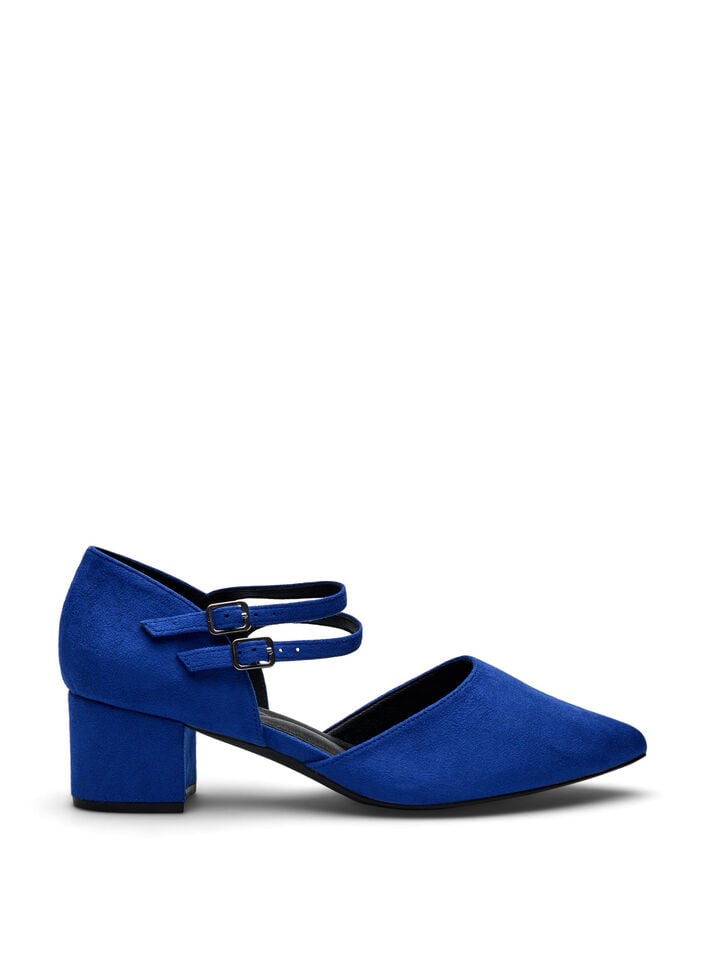 Pumps with double straps, Blue, Packshot image number 0